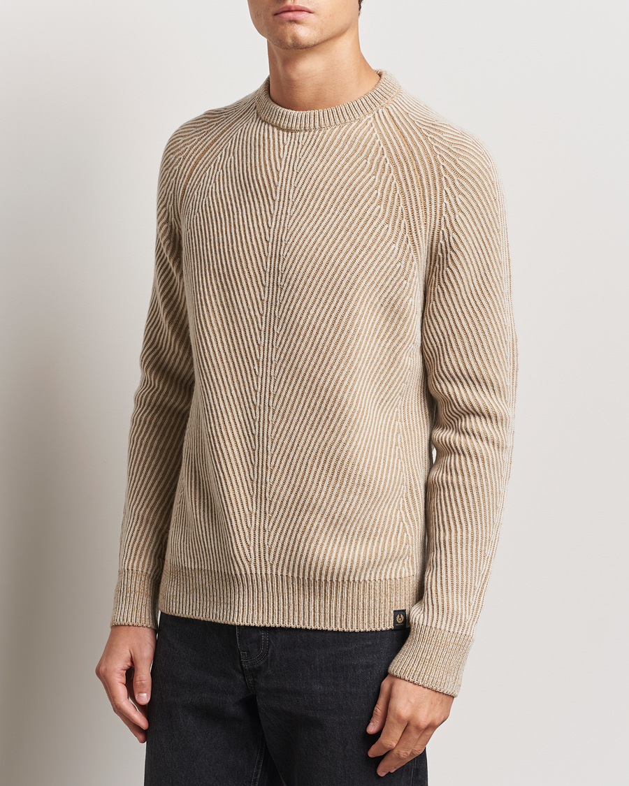 Herr |  | Belstaff | Centenary Wool Rib Jumper Chalk