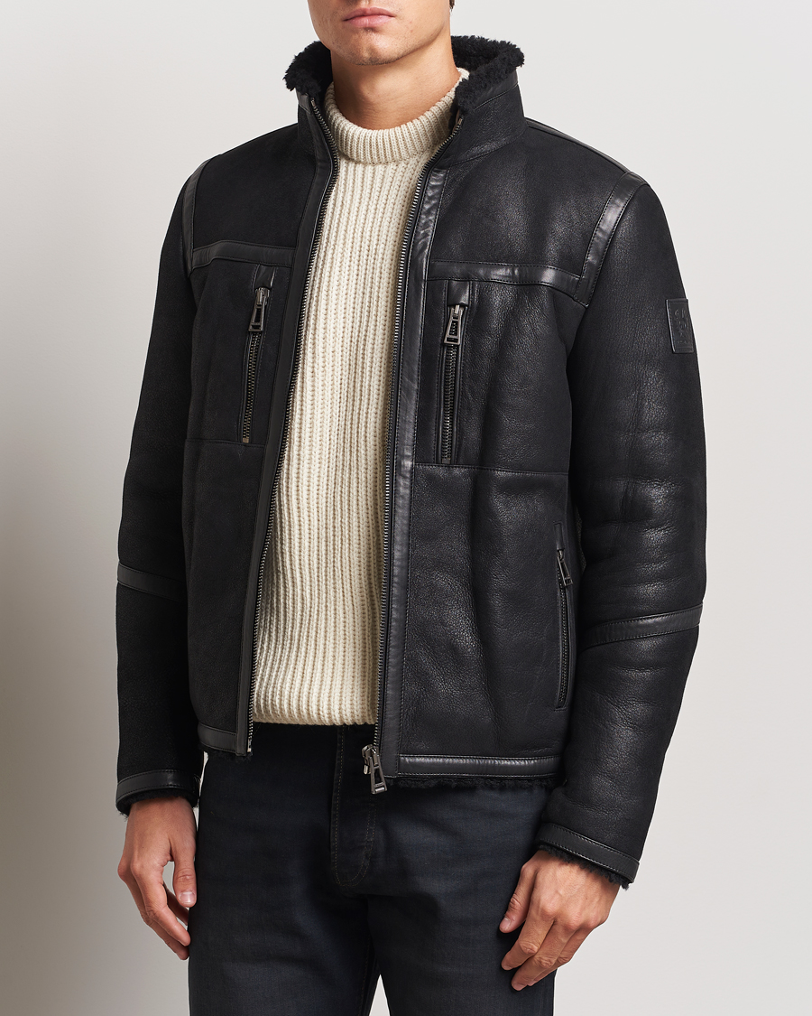 Herr |  | Belstaff | Tundra Sherling Leather Jacket Black