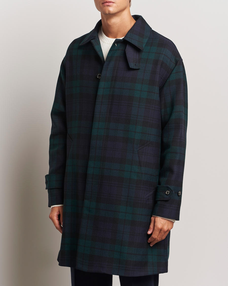 Herr |  | Mackintosh | Wool Soho Tartan Coat Blackwatch