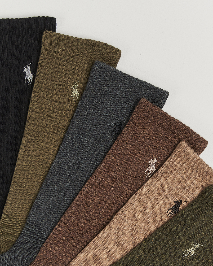 Herr |  | Polo Ralph Lauren | 6-Pack Cotton Rib Sock Brown Assorted