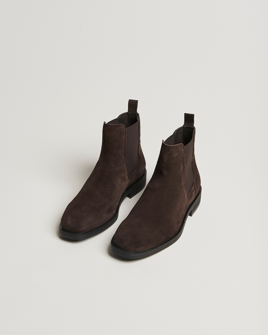 Herr | Skor | GANT | Rizmood Suede Chelsea Boot Dark Brown