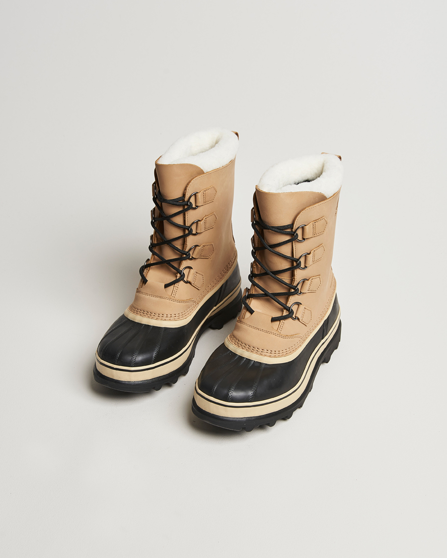 Herr | Vinterskor | Sorel | Caribou WP Felt Lined Leather Boots Buff