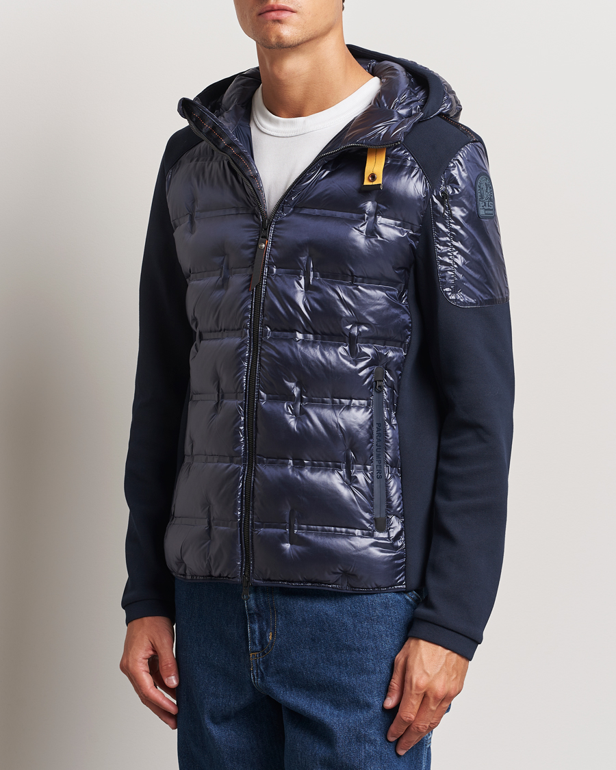 Herr |  | Parajumpers | Gyles Piquet Puffer Hybrid Jacket Blue Navy