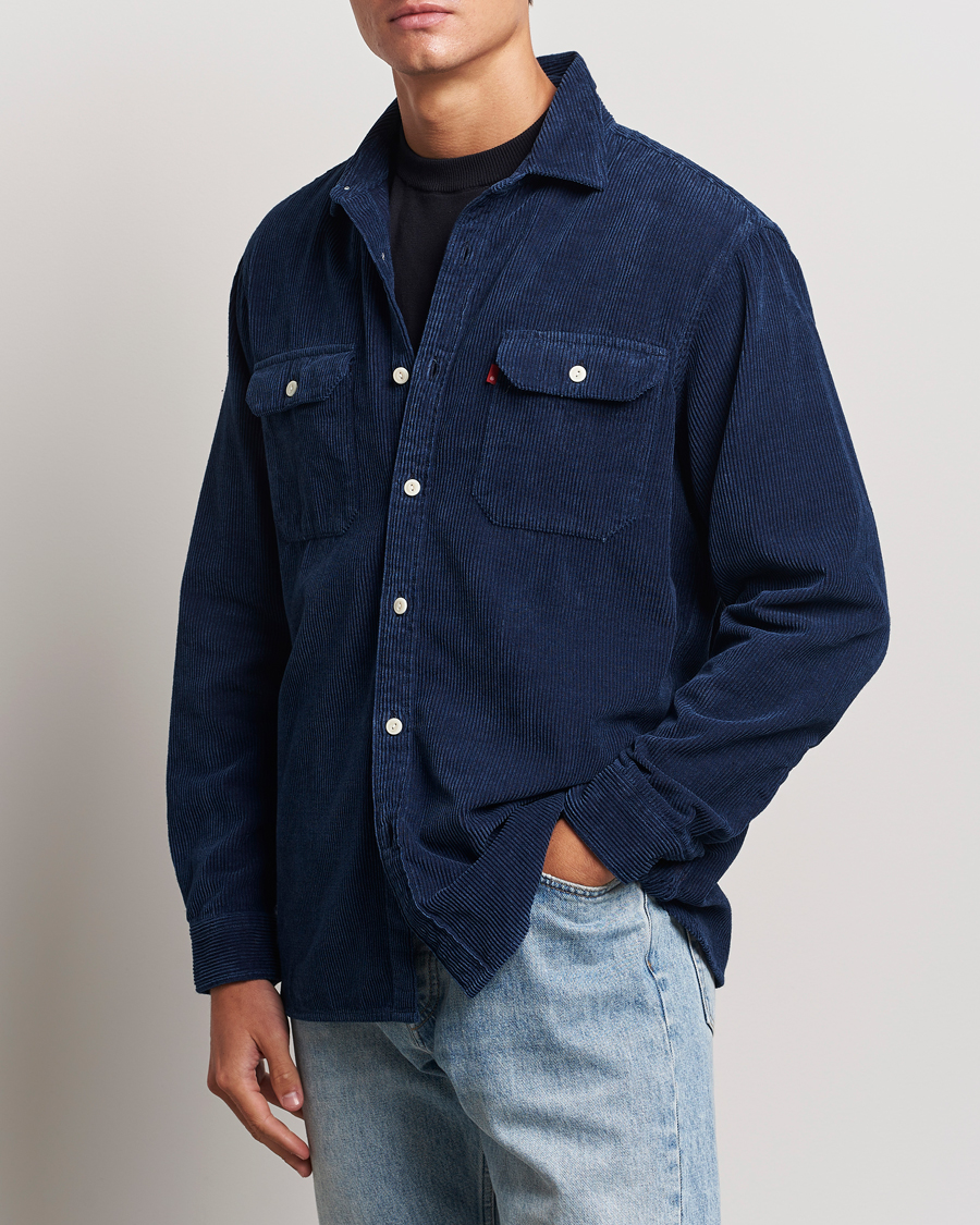 Herr | Manchesterskjortor | Levi\'s | Jackson Corduroy Worker Shirt Enzo Vintage Indigo