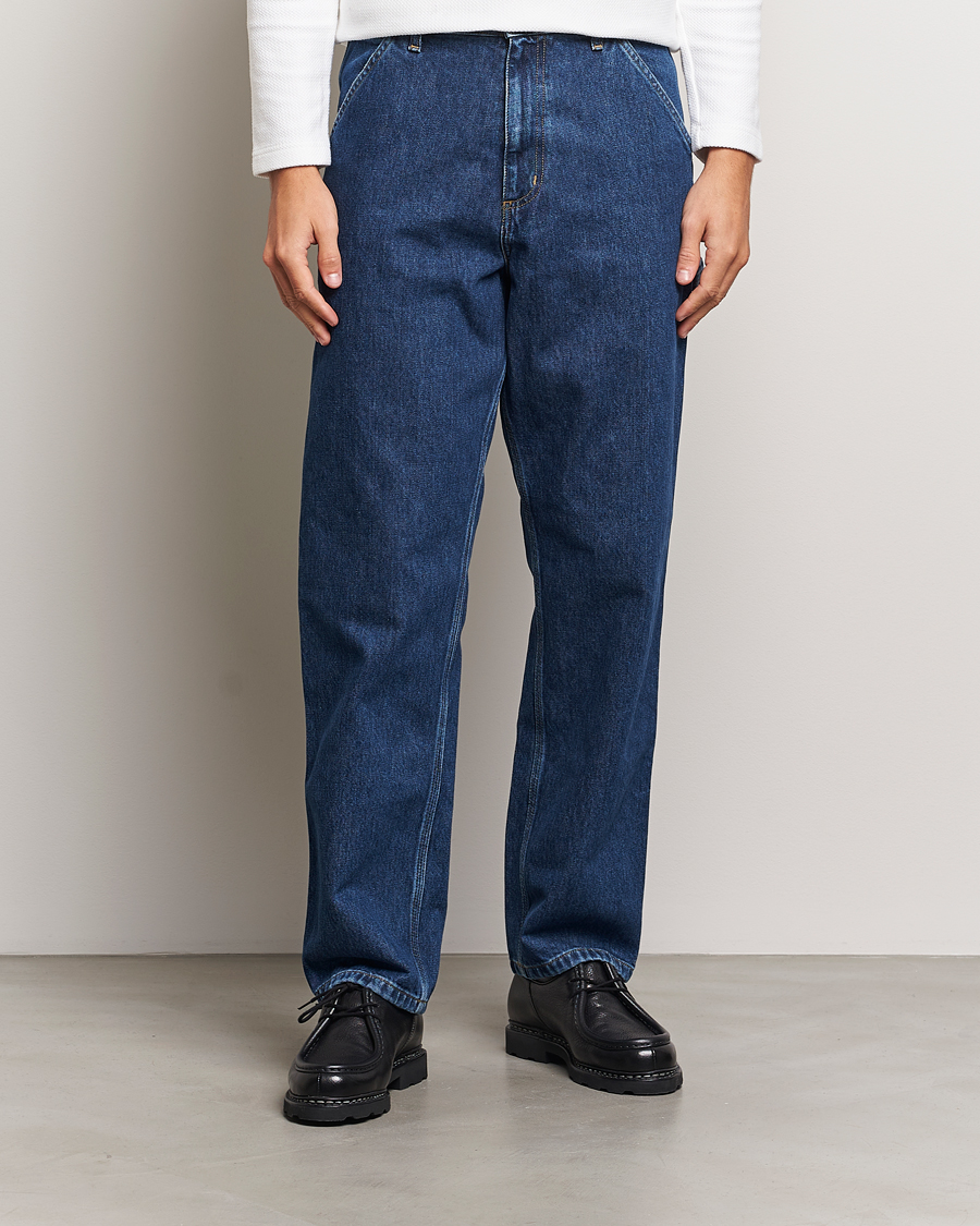 Herr |  | Carhartt WIP | Single Knee Smith Denim Pants Blue Stone Washed