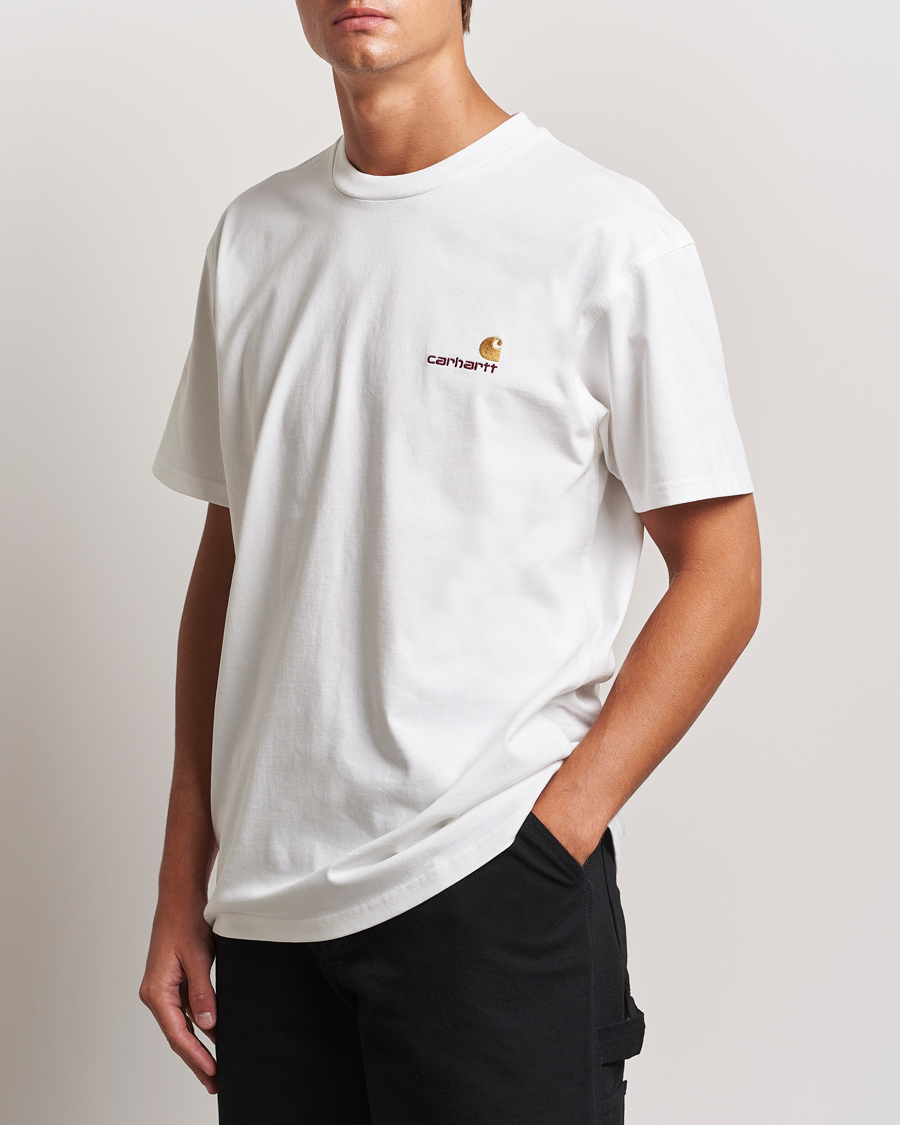 Herr |  | Carhartt WIP | American Script Short Sleeve T-Shirt White