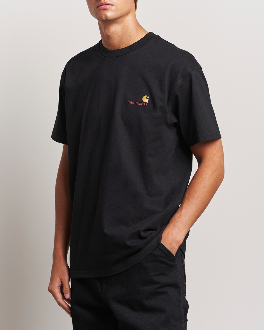 Herr | Kortärmade t-shirts | Carhartt WIP | American Script Short Sleeve T-Shirt Black