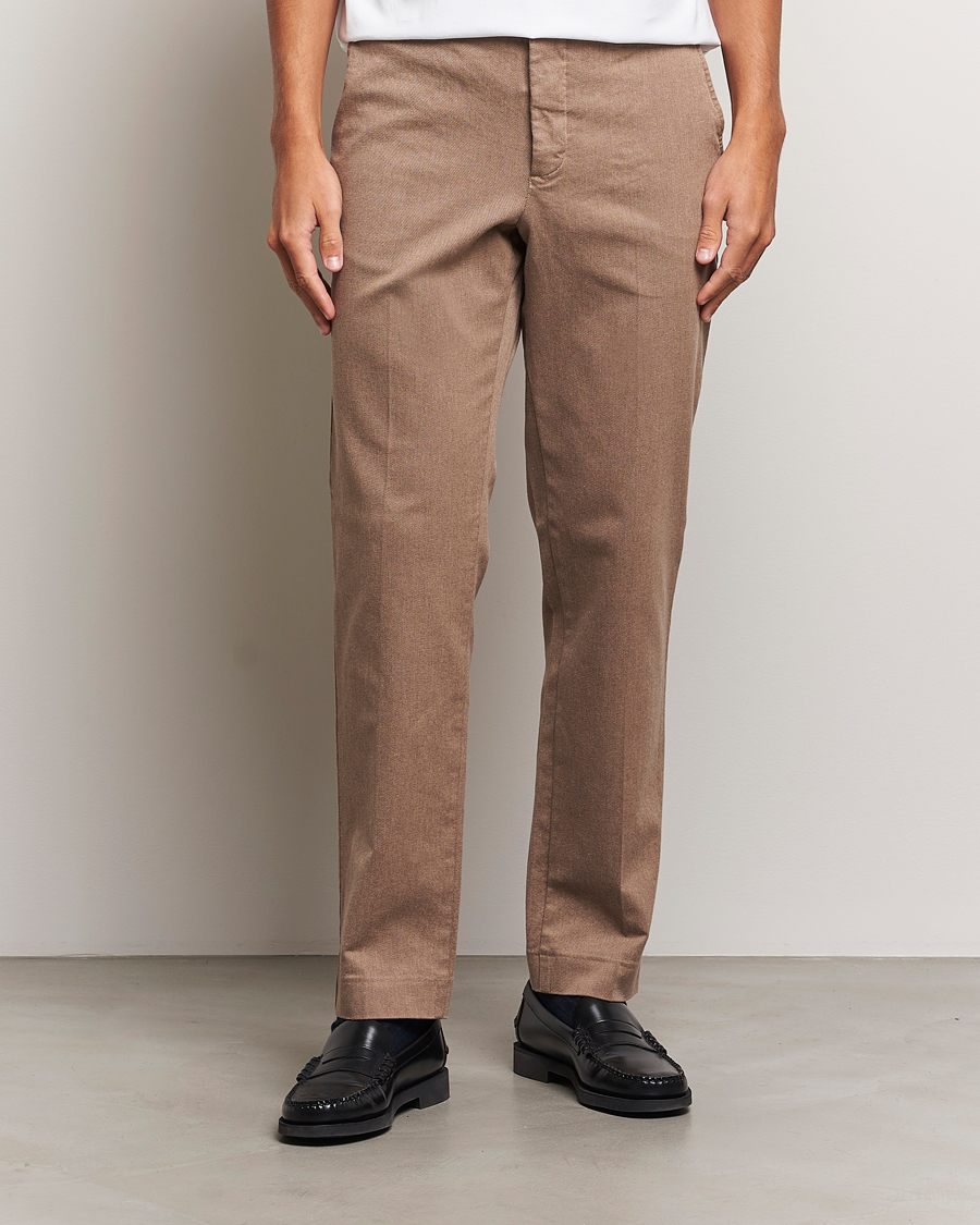 Herr | Business & Beyond - Casual | J.Lindeberg | Lois Flannel Twill Pants Tiger Brown