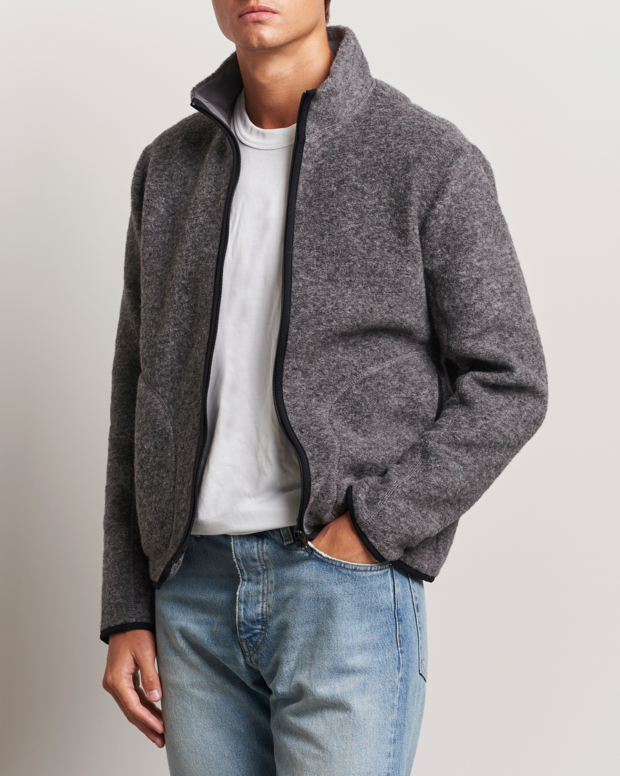 Herr |  | J.Lindeberg | Dustin Wool Fleece Jacket Light Grey Melange