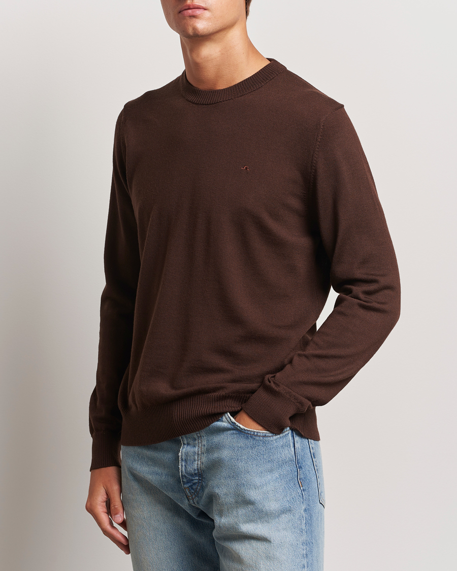 Herr |  | J.Lindeberg | Keane Merino Crew Neck Sweater Bitter Chocolate