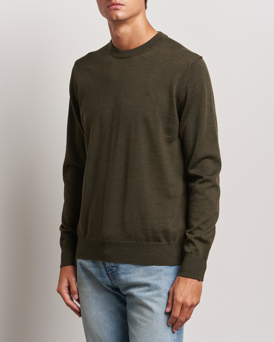 Herr |  | J.Lindeberg | Keane Merino Crew Neck Sweater Forest Green