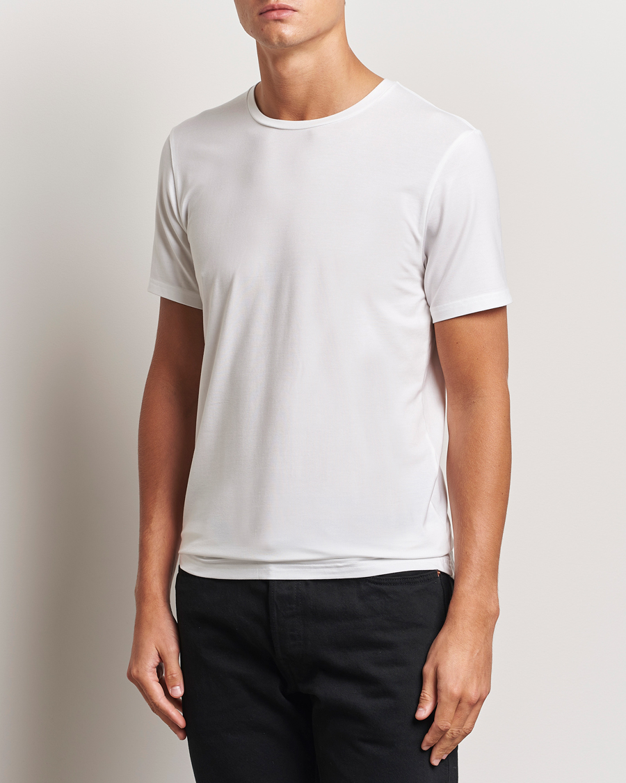 Herr |  | Bread & Boxers | Tencel Crew Neck T-Shirt White