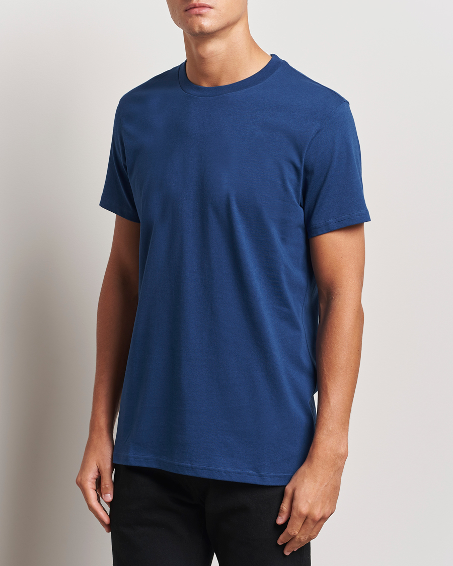 Herr |  | Bread & Boxers | Heavy Cotton Crew Neck T-Shirt Ink Blue