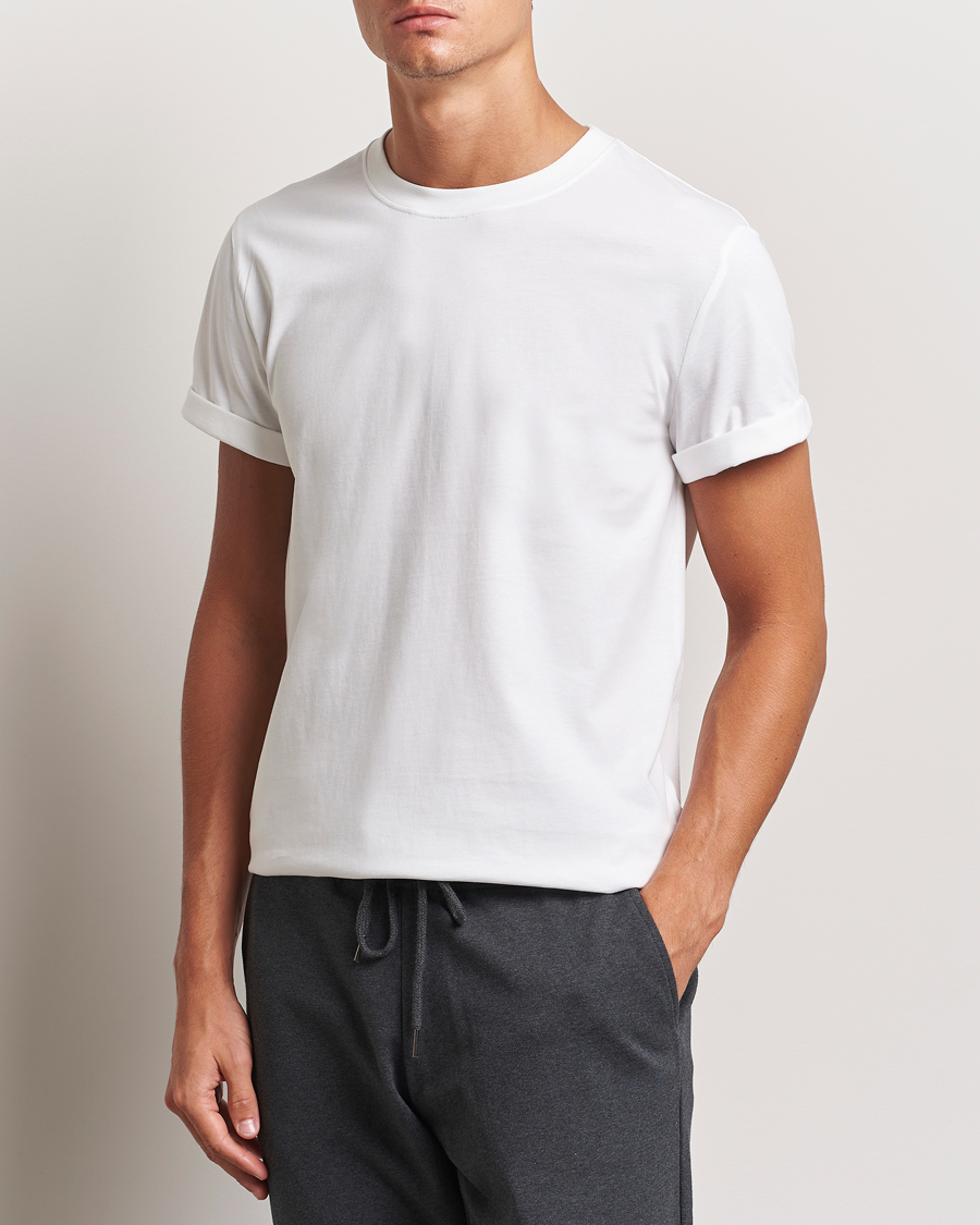 Herr |  | Bread & Boxers | Roll-Up Crew Neck T-Shirt White