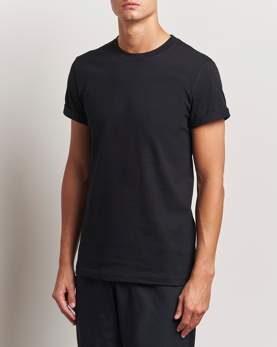 Herr |  | Bread & Boxers | Roll-Up Crew Neck T-Shirt Black