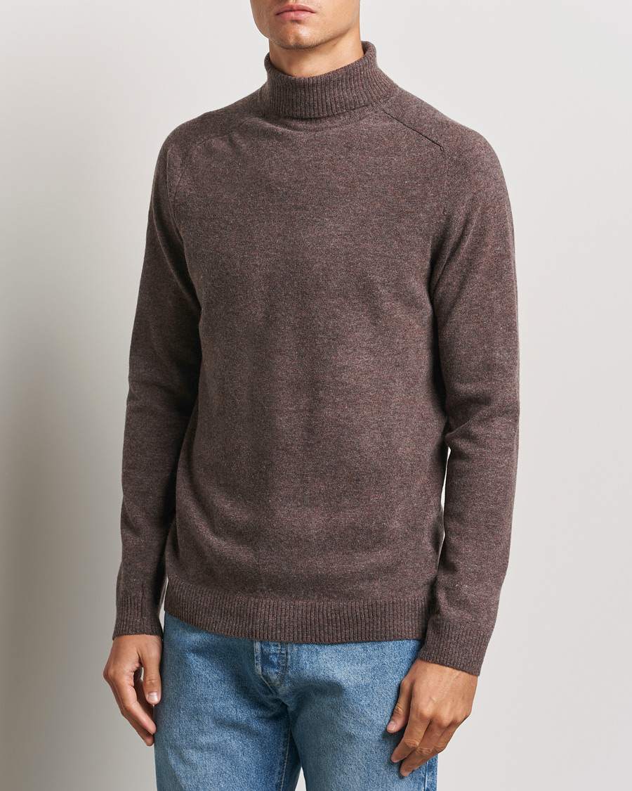 Herr |  | KnowledgeCotton Apparel | Lambswool Rollneck Brown