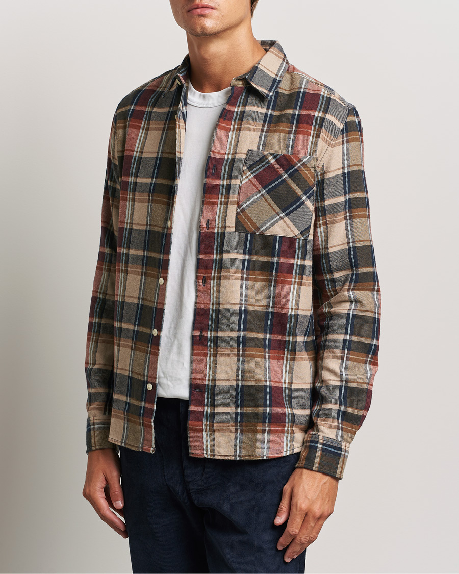 Herr | Skjortor | KnowledgeCotton Apparel | Regular Checked Flannel Shirt Multi