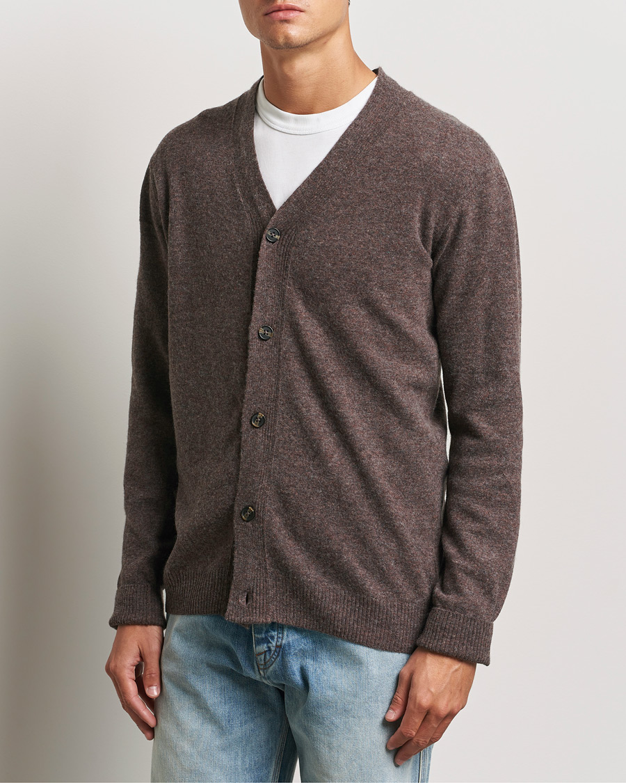 Herr |  | KnowledgeCotton Apparel | Lambswool Cardigan Brown