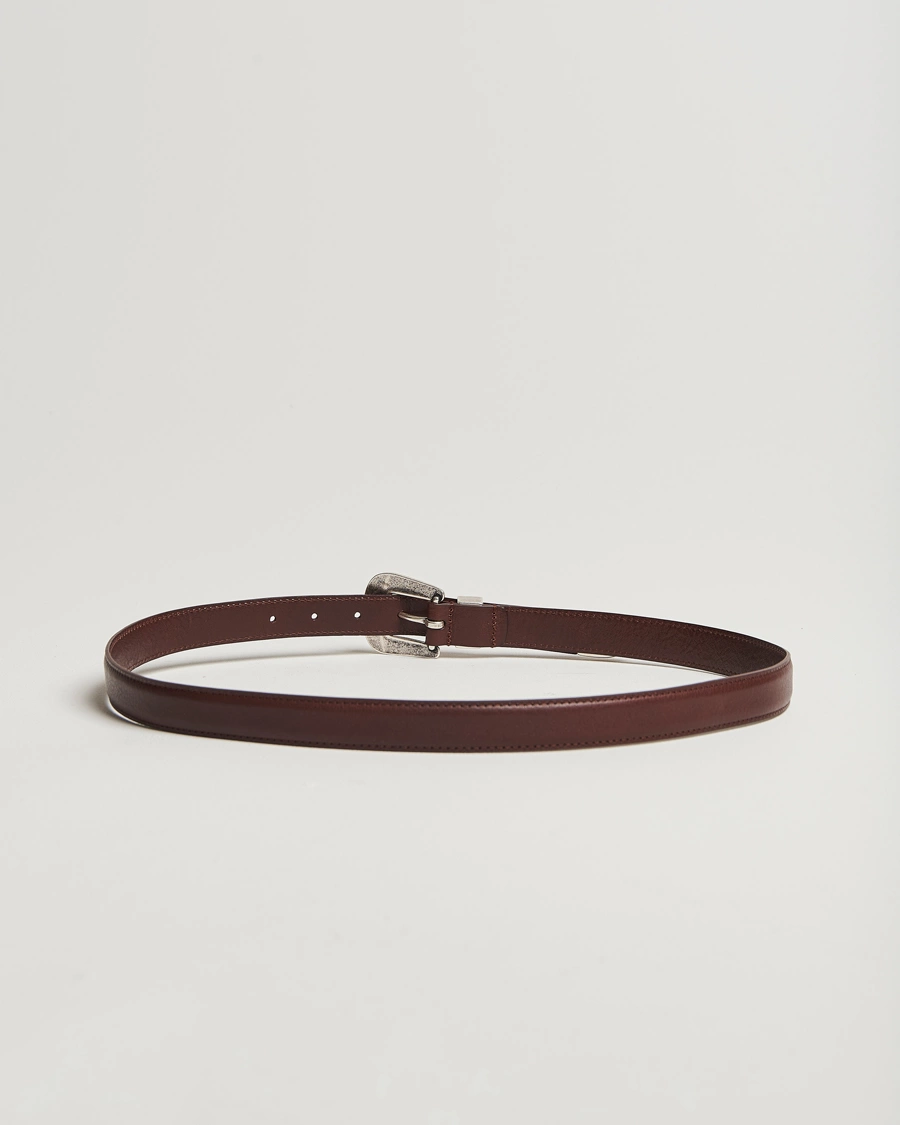 Herr |  | Anderson\'s | Grained Western Leather Belt 2,5 cm Brown