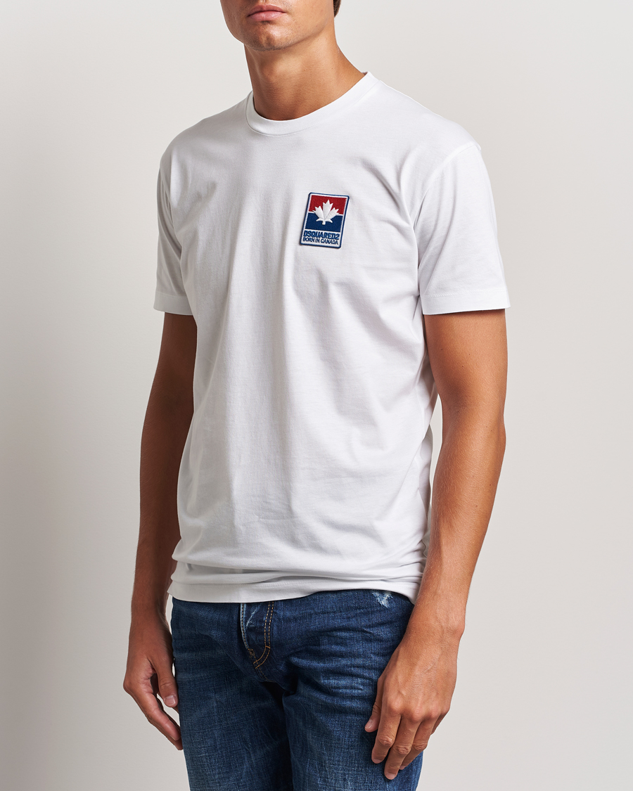 Herr | Luxury Brands | Dsquared2 | Cool Fit Leaf T-Shirt White