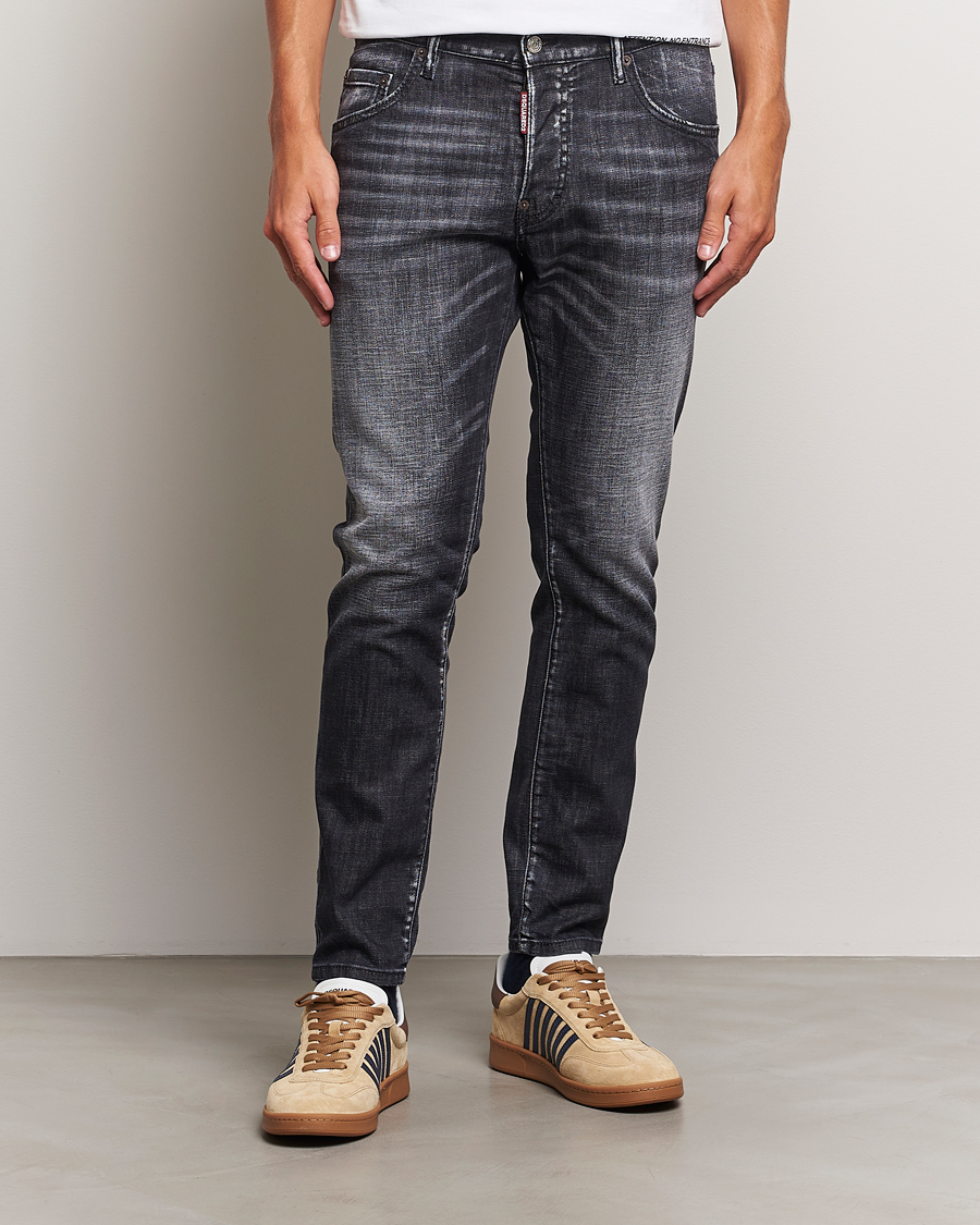 Herr | Svarta jeans | Dsquared2 | Skater Jeans Washed Black