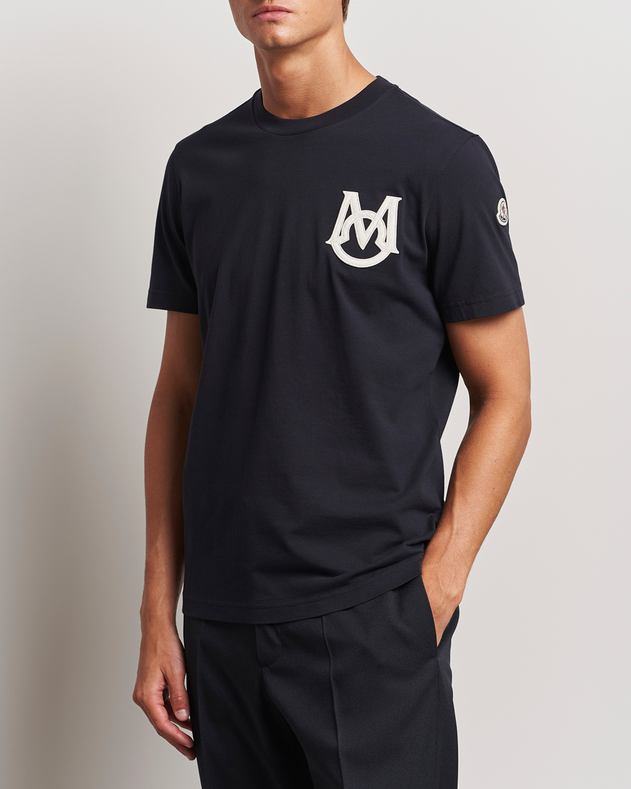 Herr |  | Moncler | Embossed Logo T-Shirt Navy