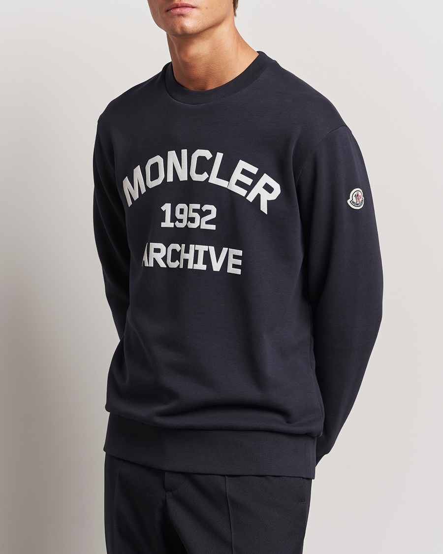 Herr | Tröjor | Moncler | Archive Logo Sweatshirt Navy