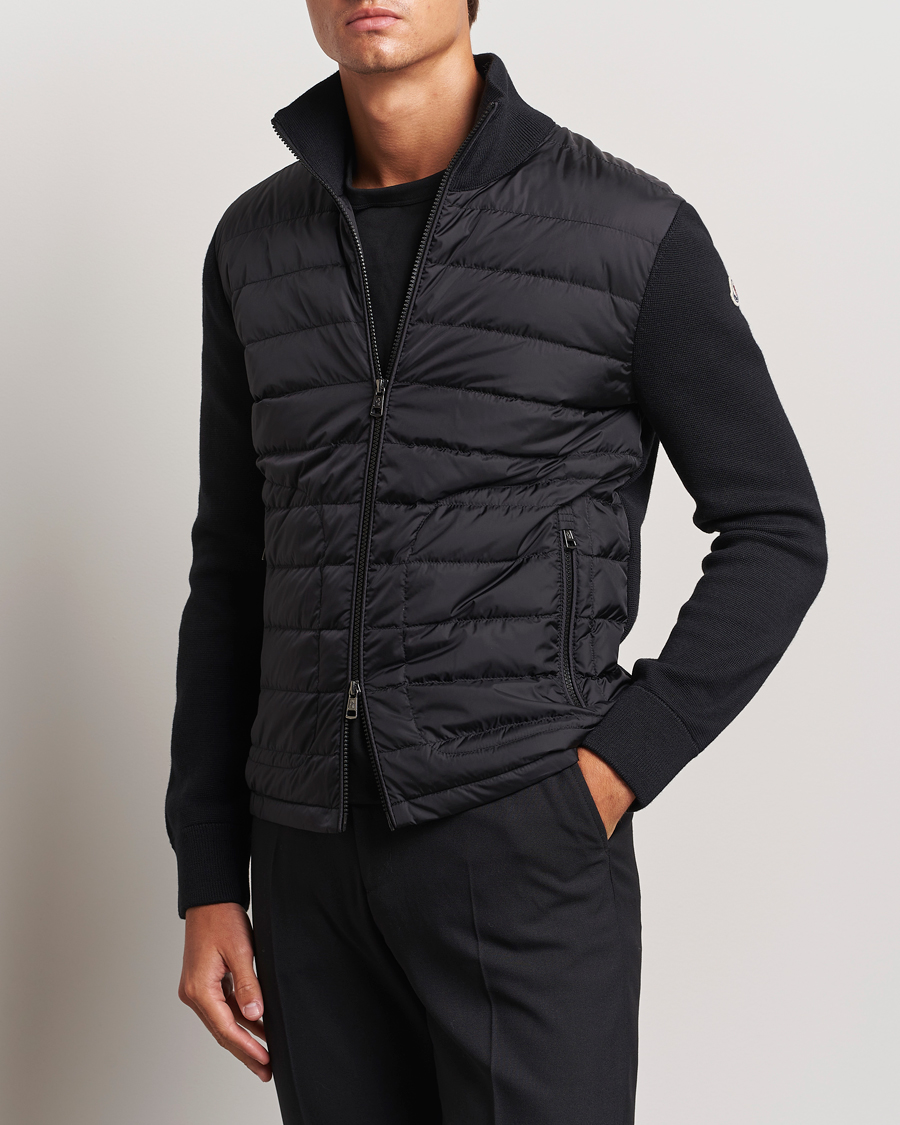 Herr | Luxury Classics | Moncler | Hybrid Zip Sweater Black