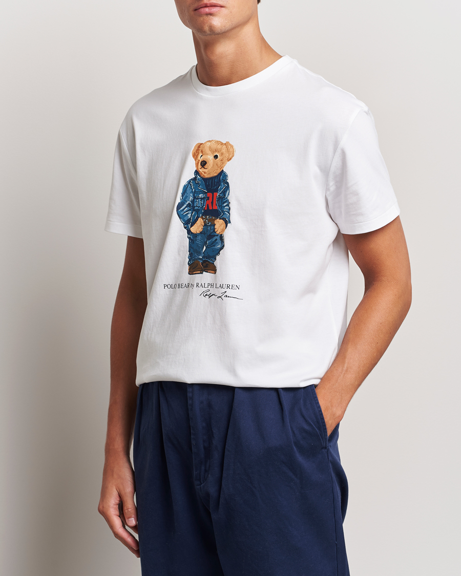 Herr |  | Polo Ralph Lauren | Crew Neck T-Shirt White Denim Bear