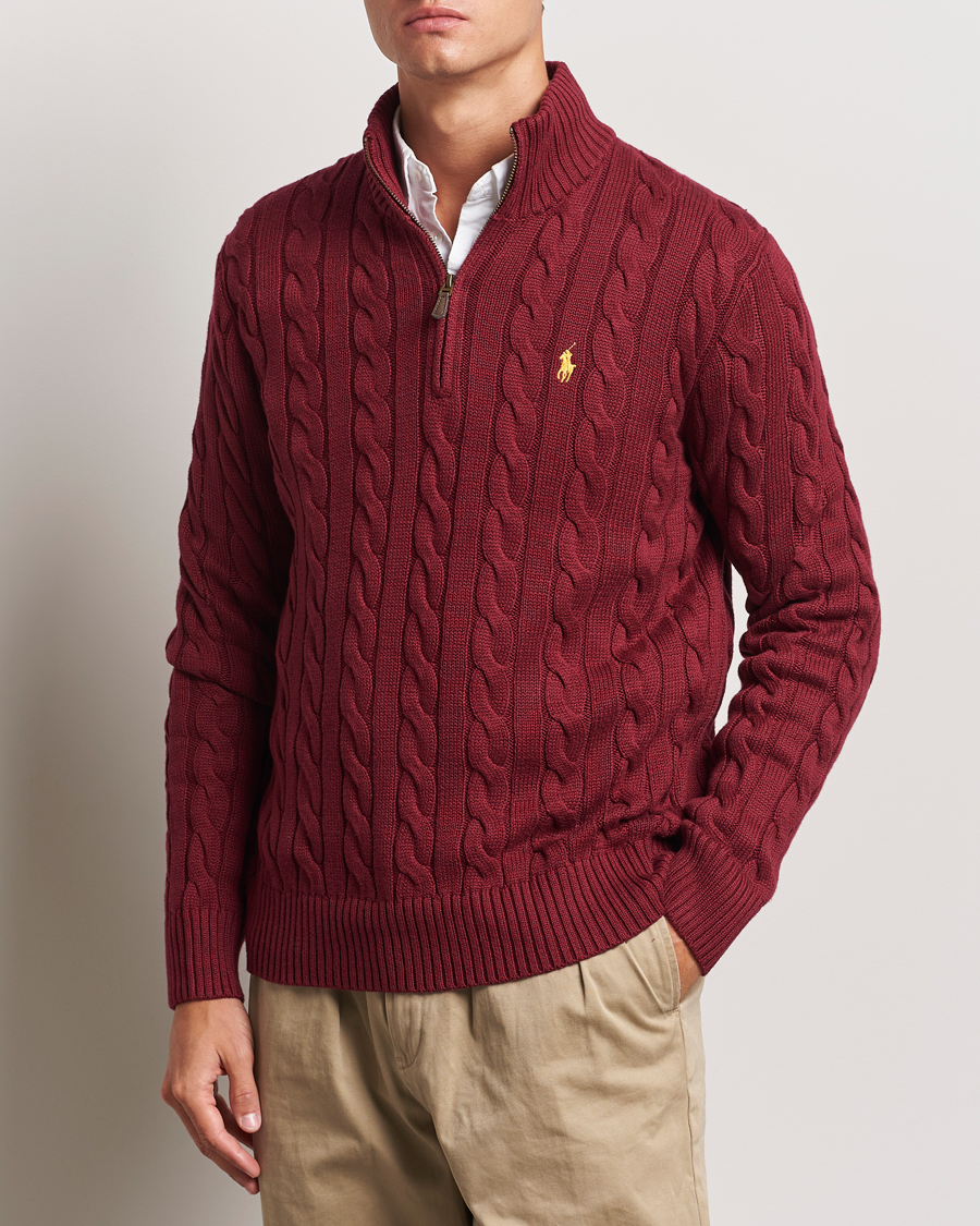 Herr |  | Polo Ralph Lauren | Cotton Cable Half Zip Red Carpet