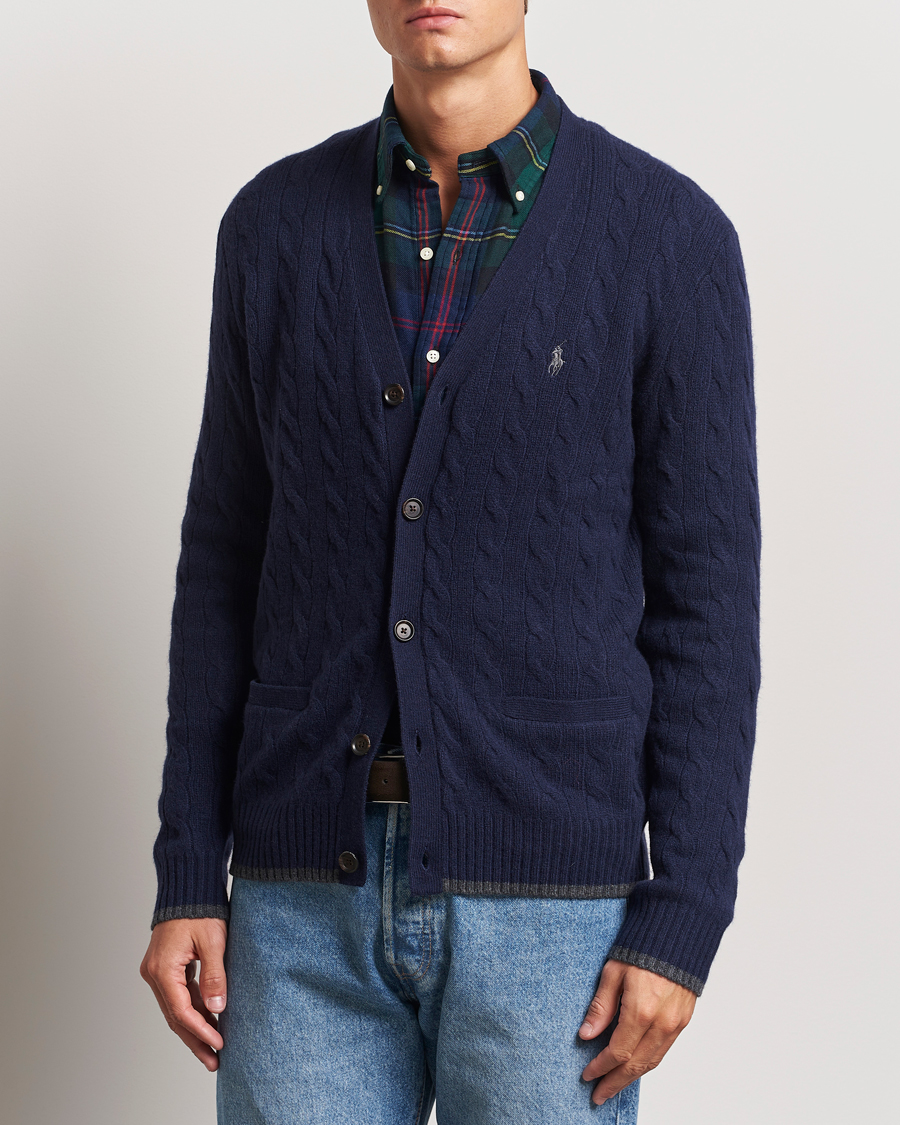 Herr |  | Polo Ralph Lauren | Wool/Cashmere Cable Cardigan Hunter Navy