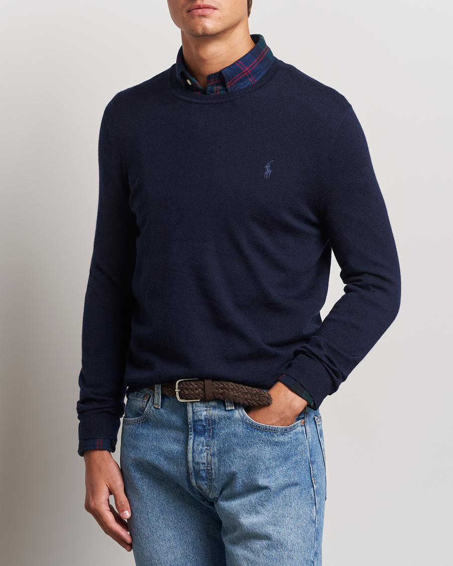 Herr |  | Polo Ralph Lauren | Merino Crew Neck Pullover Hunter Navy