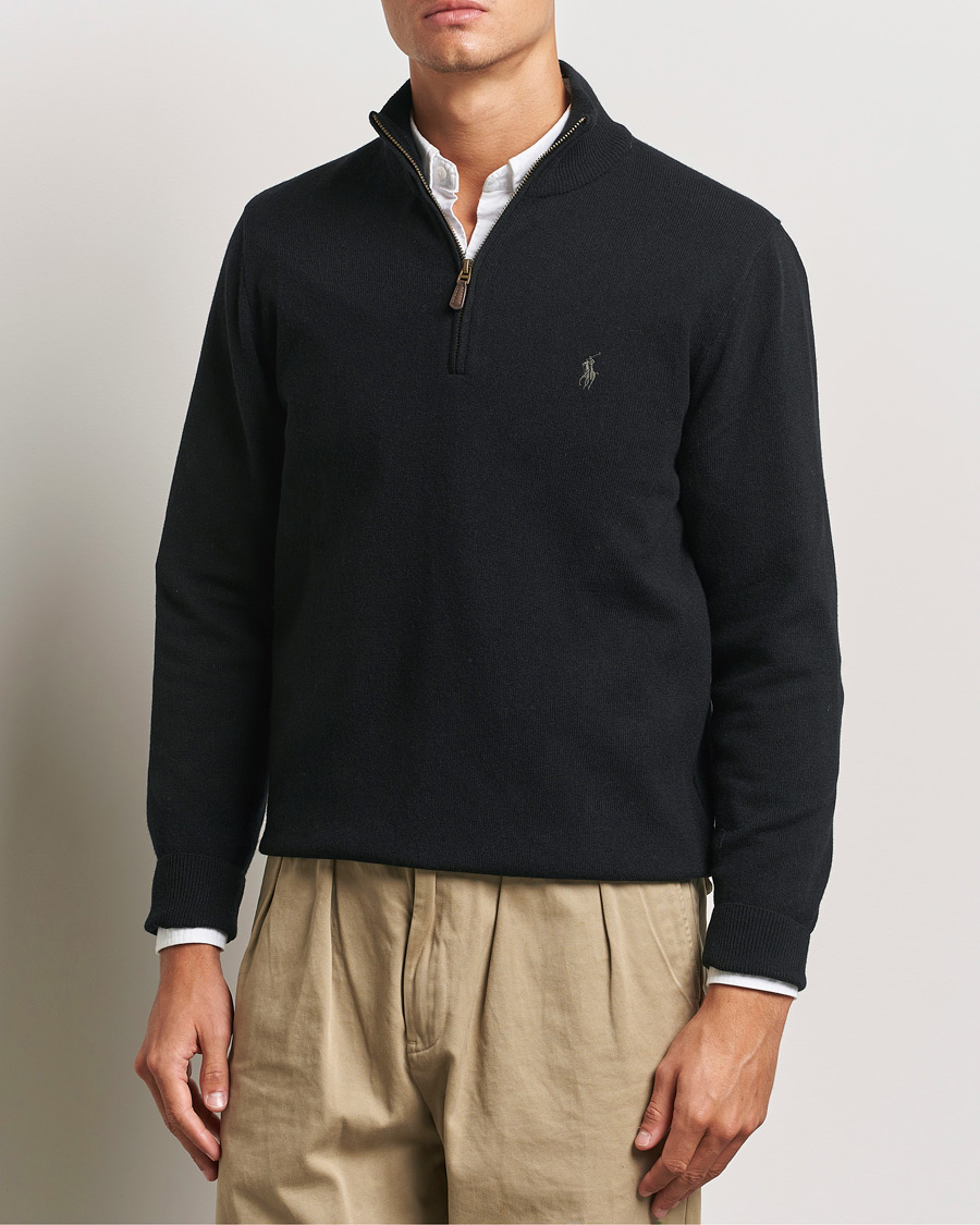 Herr |  | Polo Ralph Lauren | Merino Half-Zip Sweater Polo Black