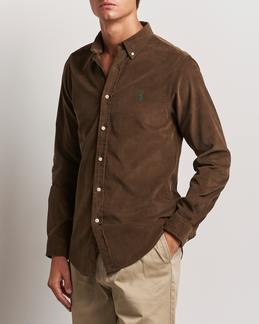 Herr |  | Polo Ralph Lauren | Slim Fit Corduroy Shirt Chocolate Mousse