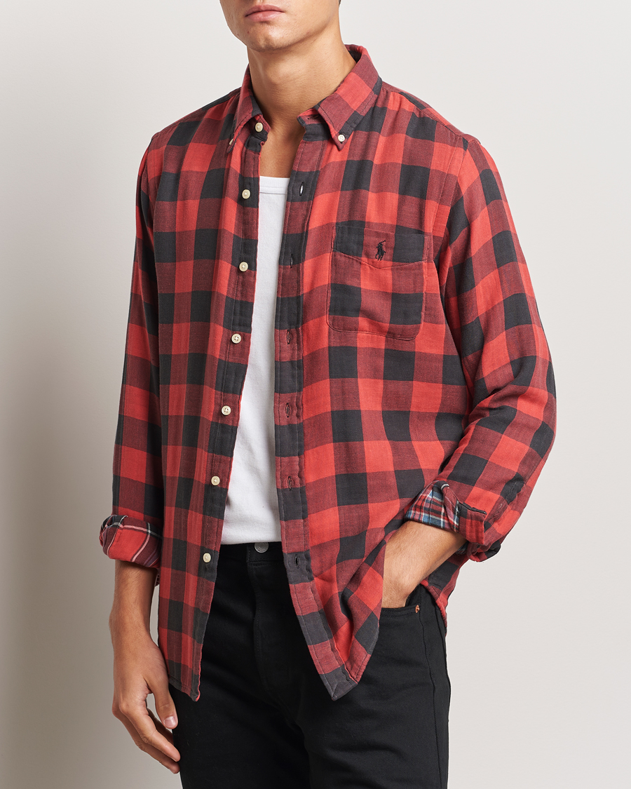 Herr |  | Polo Ralph Lauren | Double Face Custom Fit Check Shirt Red/Black