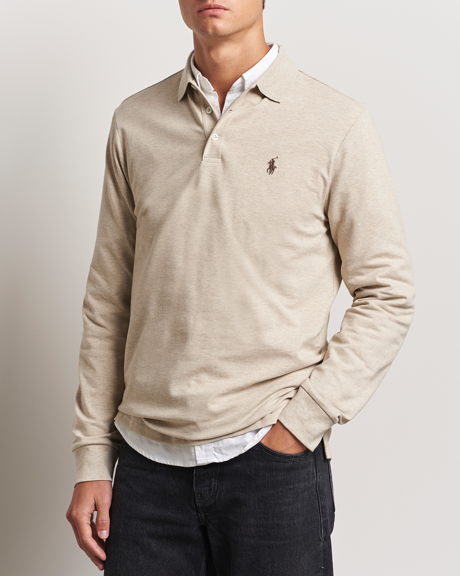 Herr |  | Polo Ralph Lauren | Custom Slim Fit Long Sleeve Polo Expedition Dune Heather