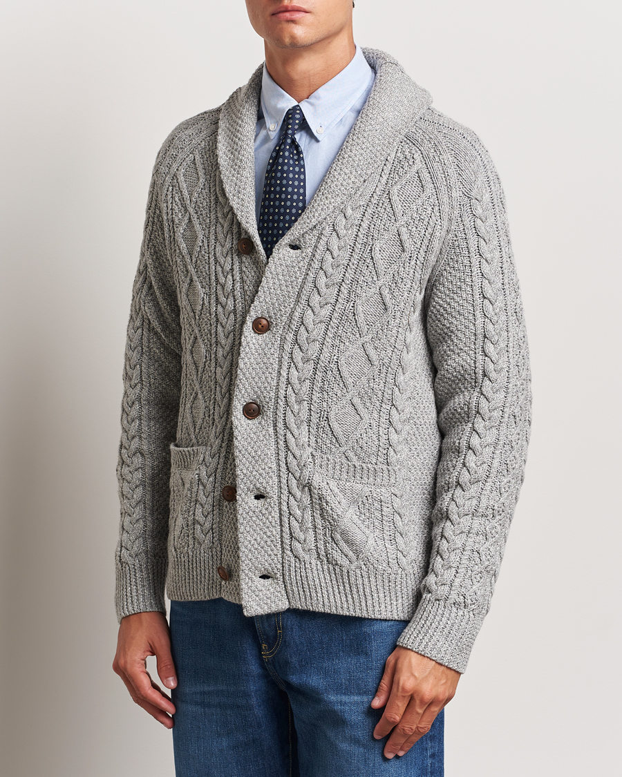 Herr |  | Polo Ralph Lauren | Cotton Shawl Cardigan Grey Combo