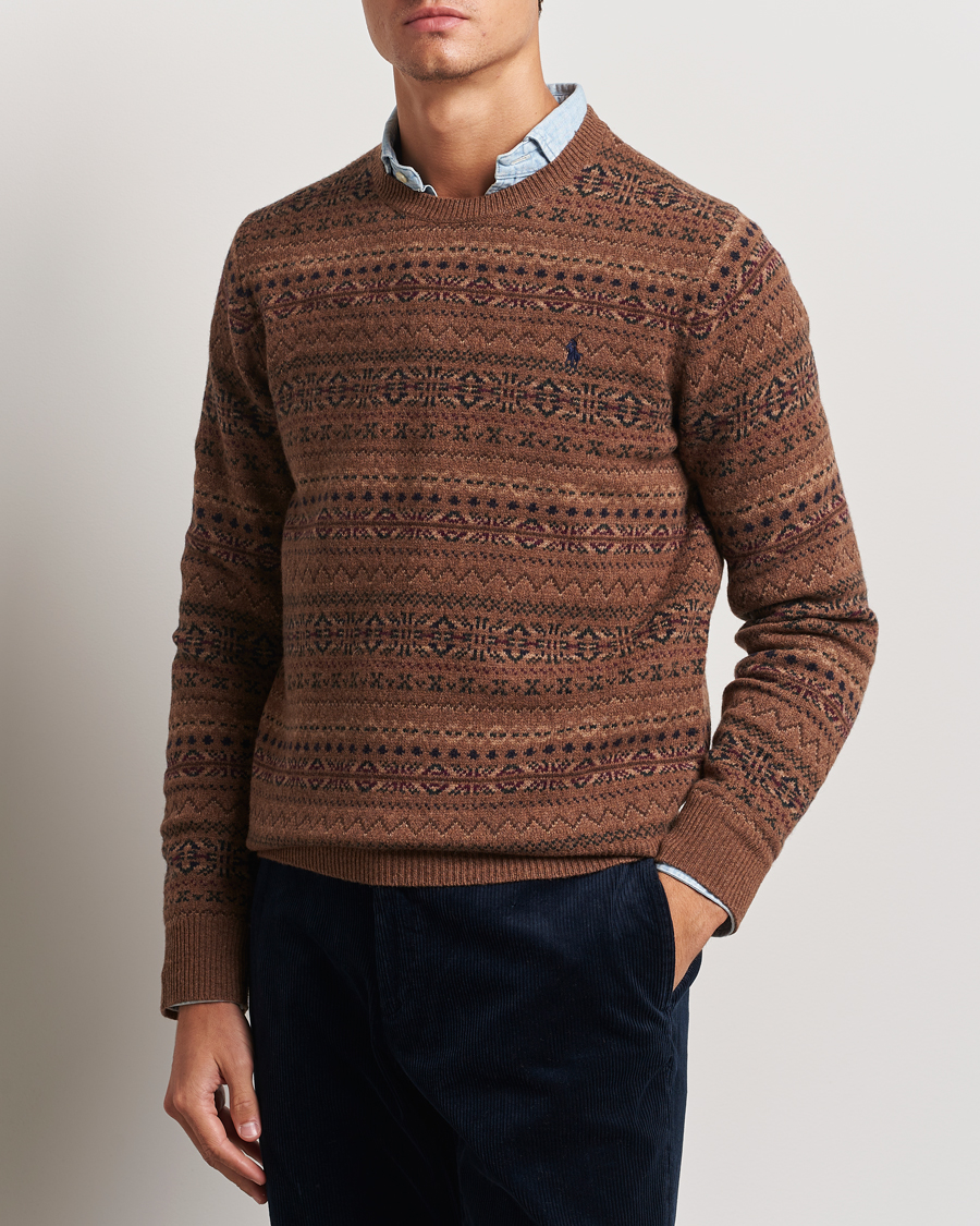 Herr |  | Polo Ralph Lauren | Wool Fairisle Sweater Camel Combo