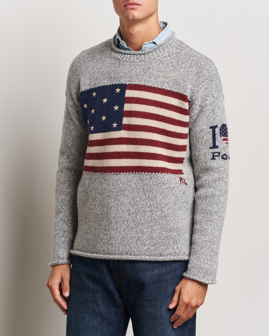 Herr |  | Polo Ralph Lauren | Wool Flag Sweater Grey Combo