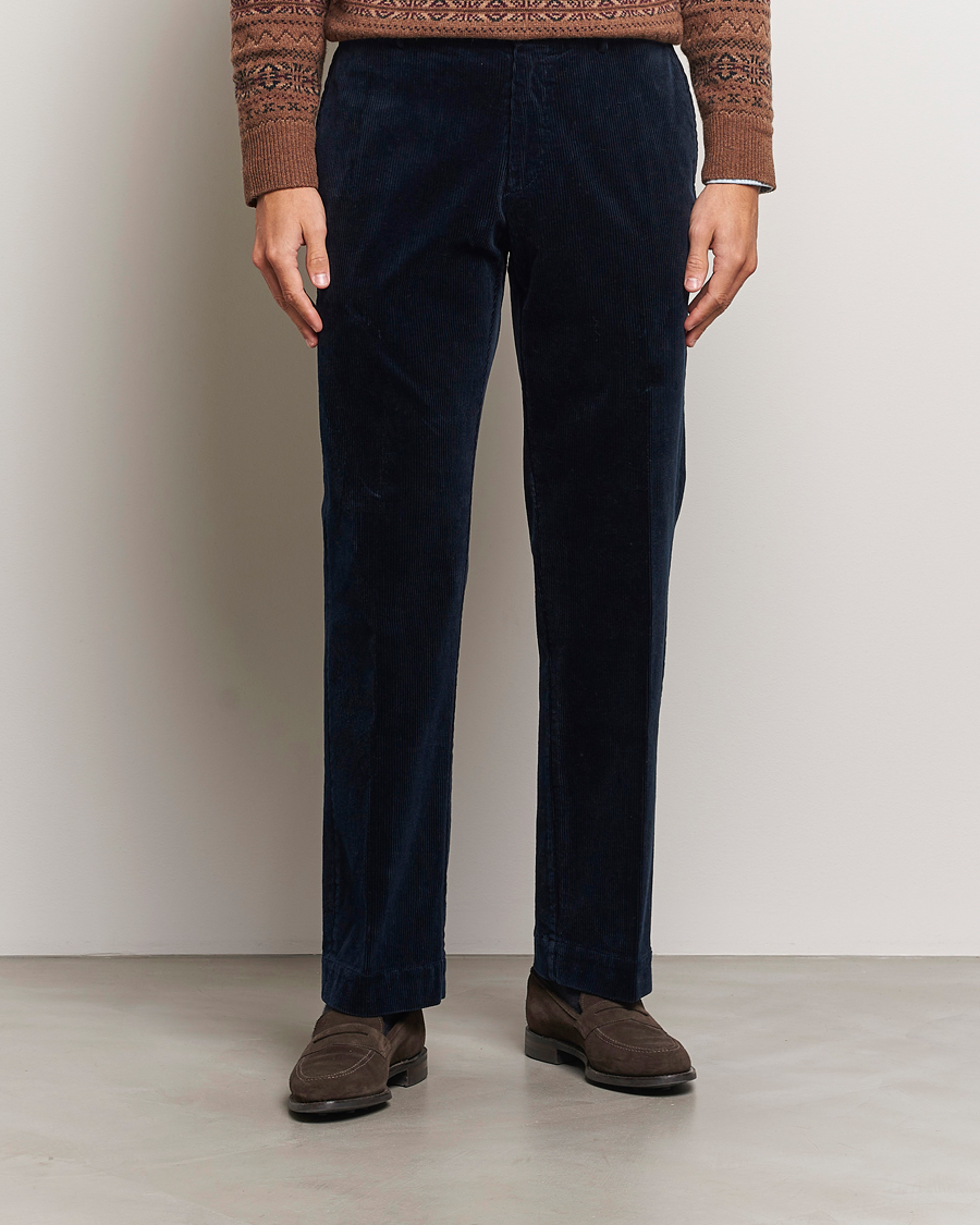 Herr |  | Polo Ralph Lauren | Corduroy Pleated Trousers Aviator Navy