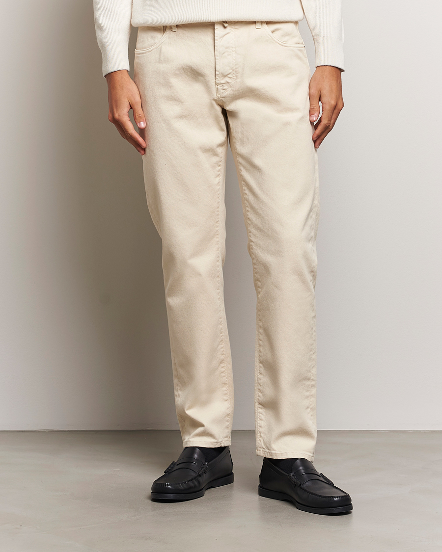 Herr |  | Incotex | 5-Pocket Bull Denim Pants Off White