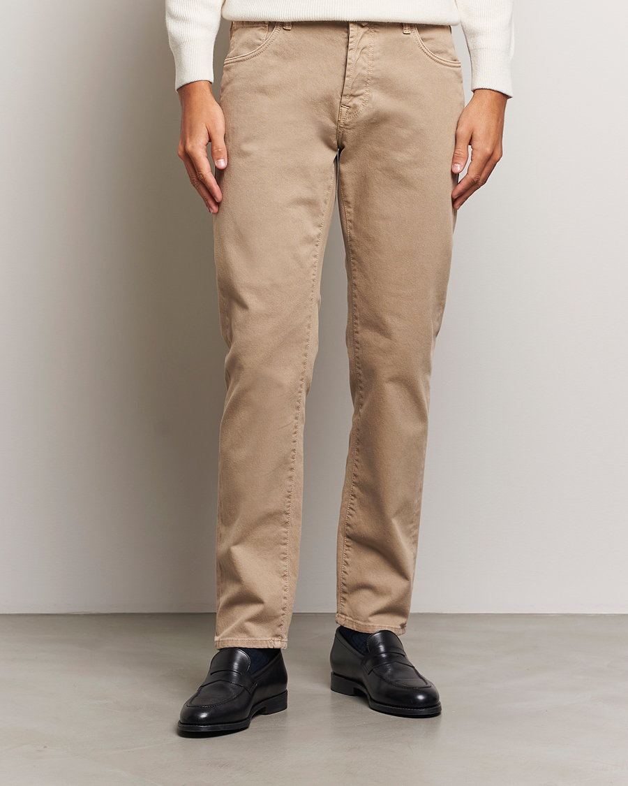 Herr |  | Incotex | 5-Pocket Bull Denim Pants Beige