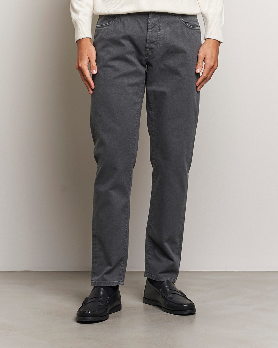 Herr |  | Incotex | 5-Pocket Bull Denim Pants Dark Grey