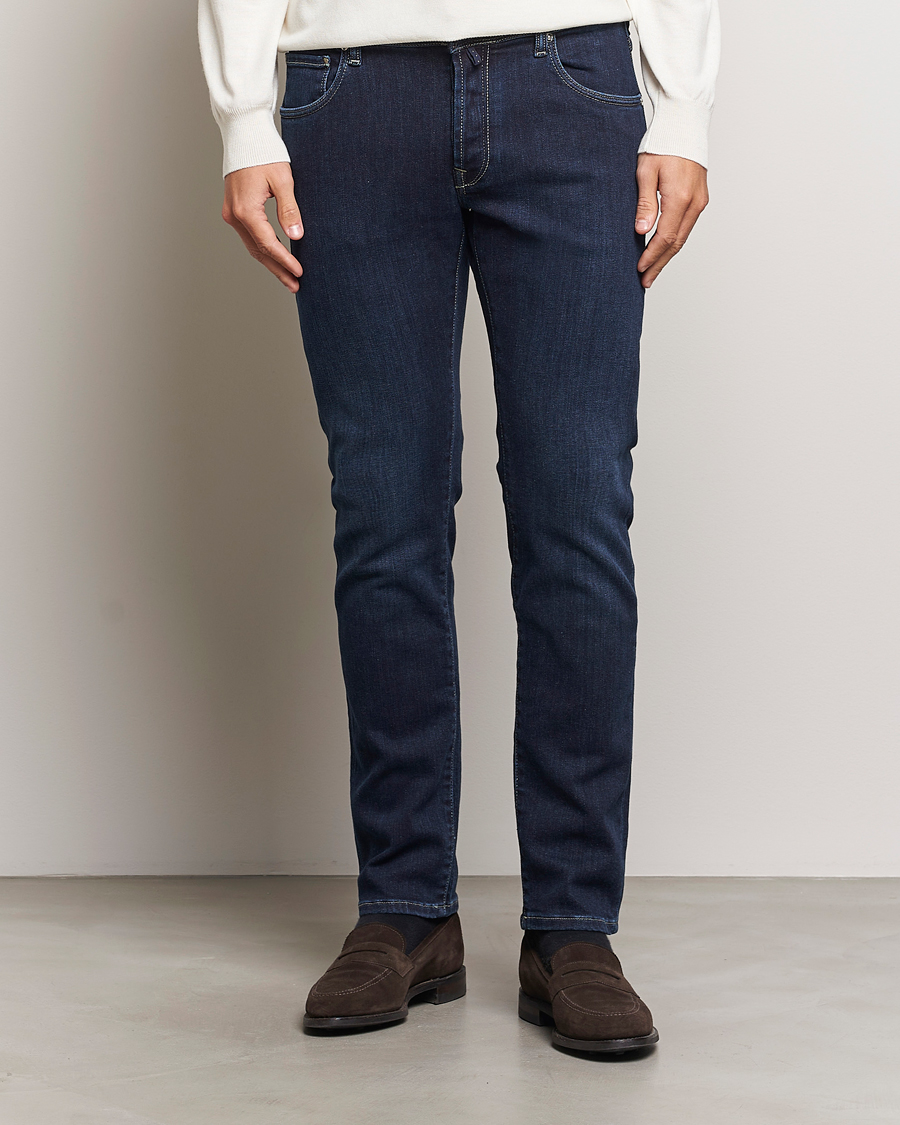 Herr |  | Incotex | 5-Pocket Stretch Denim Dark Blue