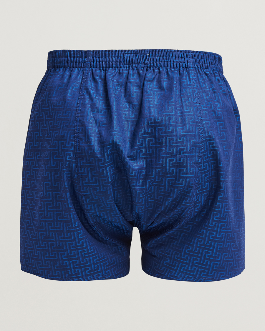 Herr |  | Derek Rose | Classic Fit Woven Cotton Boxer Shorts Navy