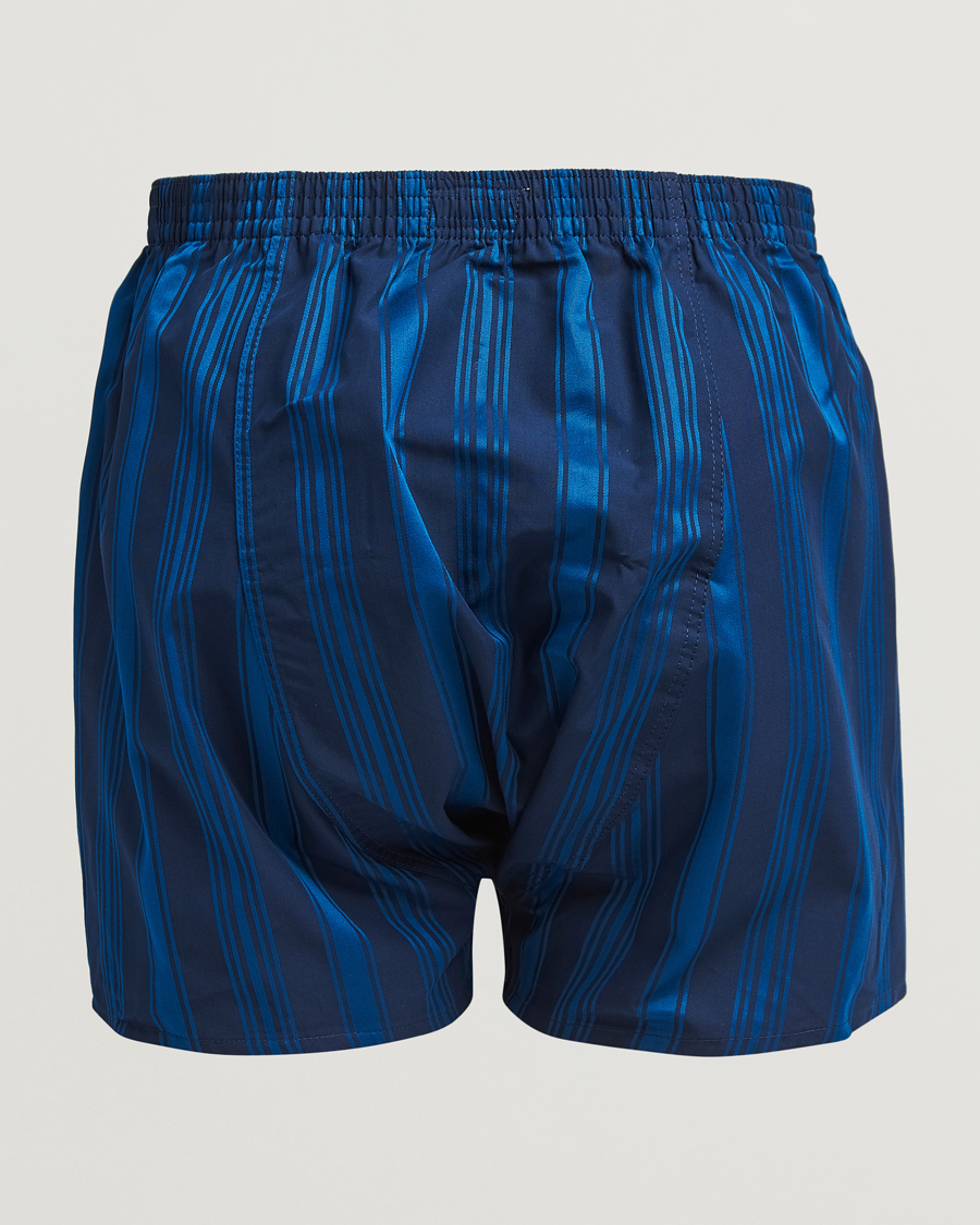 Herr |  | Derek Rose | Classic Fit Woven Cotton Boxer Shorts Navy