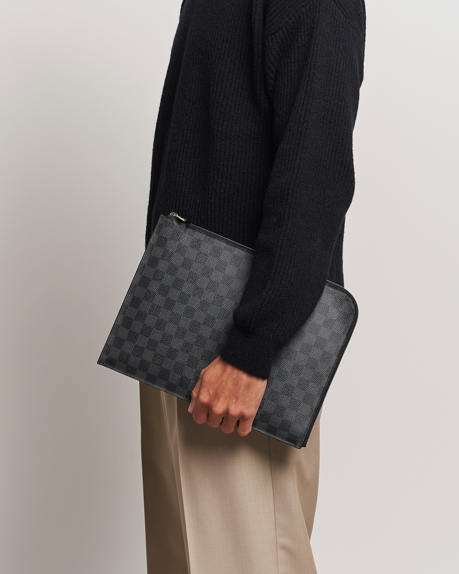 Herr | Louis Vuitton Pre-Owned | Louis Vuitton Pre-Owned | Poche Joule GM Clutch Bag Damier Graphite 
