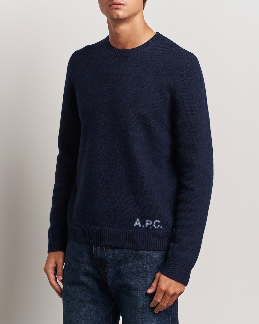 Herr |  | A.P.C. | Edward Merino Wool Sweater Dark Navy