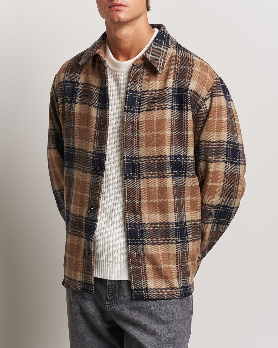 Herr |  | A.P.C. | Bobby Wool Checked Overshirt Beige Check