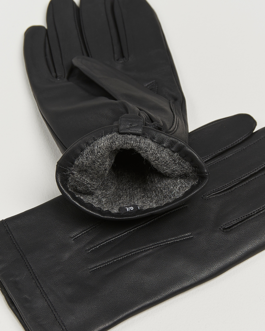 Herr | Handskar | Amanda Christensen | Lined Leather Gloves Black